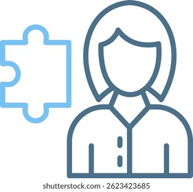 Puzzle Line Two Colour Icon