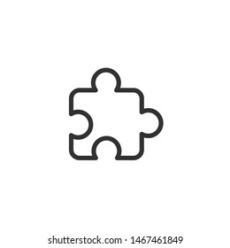 Puzzle  - Line Vector Icon