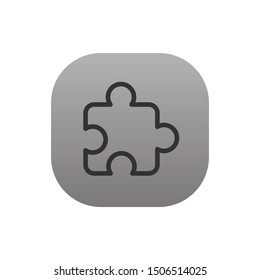 Puzzle  - Line Vector Icon
