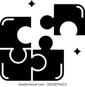 Puzzle Line vector Icon Design