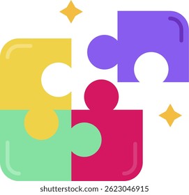 Puzzle Line vector Icon Design