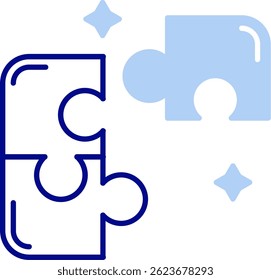 Puzzle Line vector Icon Design