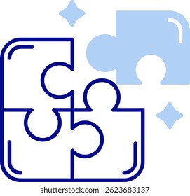 Puzzle Line vector Icon Design
