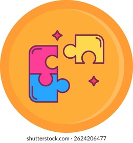 Puzzle Line vector Icon Design
