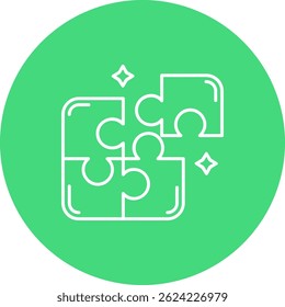 Puzzle Line vector Icon Design