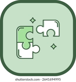 Puzzle Line vector Icon Design