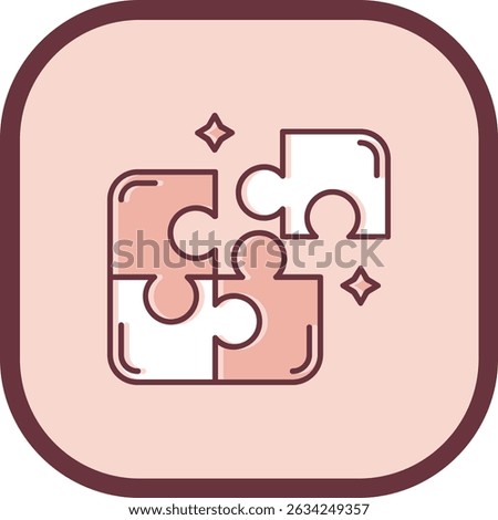 Puzzle Line vector Icon Design