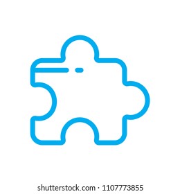 Puzzle line vector icon. Symbol from set Icons for your interface. Isolated on white background