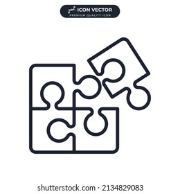 plantilla de símbolo de icono de lógica de rompecabezas para colección de diseño gráfico y web ilustración vectorial