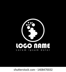 puzzle logo concept. Designed for your web site design, logo, app, UI. map pin logo design. corporate identity logo. can be used for business company. modern illustration