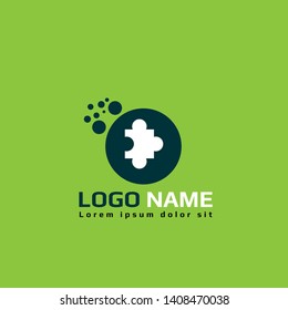 puzzle logo concept. Designed for your web site design, logo, app, UI. map pin logo design. corporate identity logo. can be used for business company. modern illustration