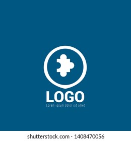 puzzle logo concept. Designed for your web site design, logo, app, UI. map pin logo design. corporate identity logo. can be used for business company. modern illustration