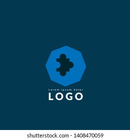 puzzle logo concept. Designed for your web site design, logo, app, UI. map pin logo design. corporate identity logo. can be used for business company. modern illustration