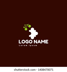 puzzle logo concept. Designed for your web site design, logo, app, UI. map pin logo design. corporate identity logo. can be used for business company. modern illustration