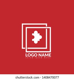 puzzle logo concept. Designed for your web site design, logo, app, UI. map pin logo design. corporate identity logo. can be used for business company. modern illustration