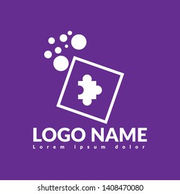 puzzle logo concept. Designed for your web site design, logo, app, UI. map pin logo design. corporate identity logo. can be used for business company. modern illustration