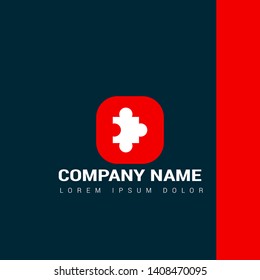 puzzle logo concept. Designed for your web site design, logo, app, UI. map pin logo design. corporate identity logo. can be used for business company. modern illustration