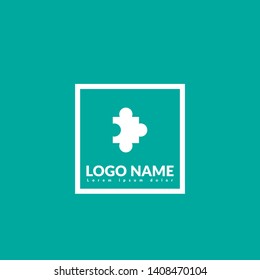 puzzle logo concept. Designed for your web site design, logo, app, UI. map pin logo design. corporate identity logo. can be used for business company. modern illustration