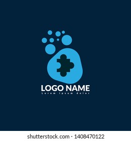 puzzle logo concept. Designed for your web site design, logo, app, UI. map pin logo design. corporate identity logo. can be used for business company. modern illustration