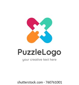 Puzzle Logo Design, Negative Space
