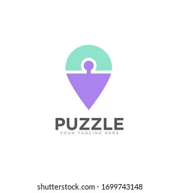 Plantilla de vectores de diseño de logotipos de rompecabezas