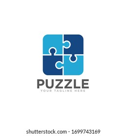 Plantilla de vectores de diseño de logotipos de rompecabezas