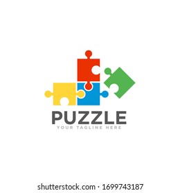 Puzzle Logo Design Vector Template Stock Vector (Royalty Free) 1699743166