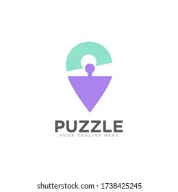 Plantilla de vectores de diseño de logotipos de rompecabezas