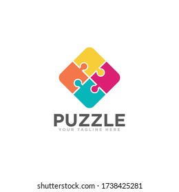 Puzzle Logo Design Vector Template Stock Vector (Royalty Free ...