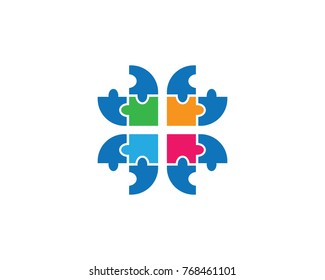 Puzzle Logo Icon Stock Vector (Royalty Free) 768461101 | Shutterstock