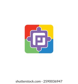 Puzzle Logo Icon: Educational Game Play, Jigsaw Piece Vector, Mind Game, Brain Teaser, Mental Exercise, Brainstorming, Kids Fun Learning Toy, Indoor Sports, Problem Solving, Logic, Connect and Solve.