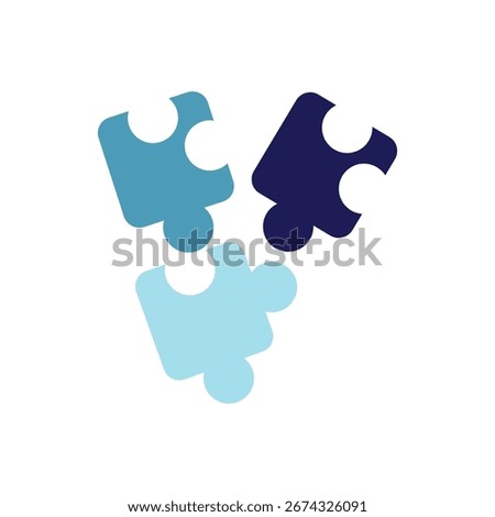 puzzle  logo icon illustration flat