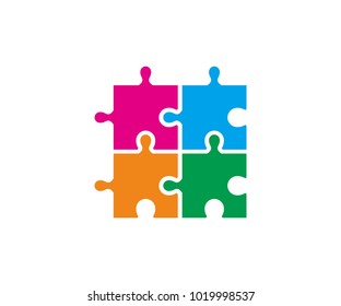 Puzzle Logo Icon Vector Game Logo Stock Vector (Royalty Free ...