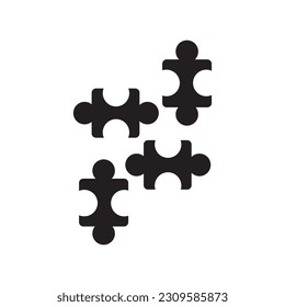 Puzzle logo icon, vector illustration design template.