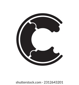 Puzzle logo icon, vector illustration design template.