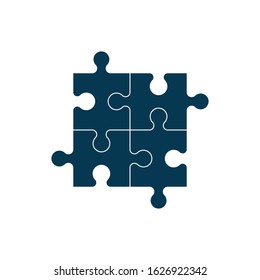Puzzle Logo icon vector isolated on white background
