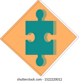 puzzle logo isolated vector illustration