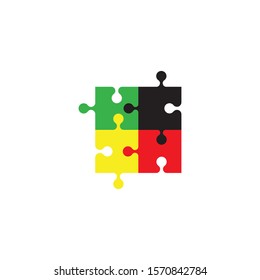 Puzzle  logo Vector Illustration design template