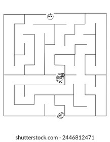 puzzle maze coloring book page