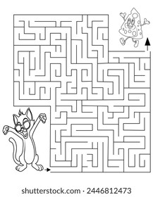 puzzle maze coloring book page