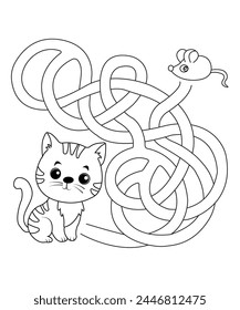 puzzle maze coloring book page