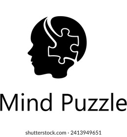 archivo vectorial de diseño de logotipo de mente de rompecabezas