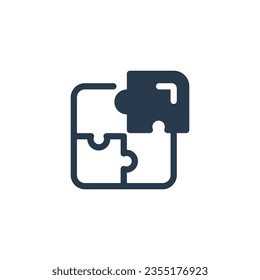 Puzzle mind vector icon illustration