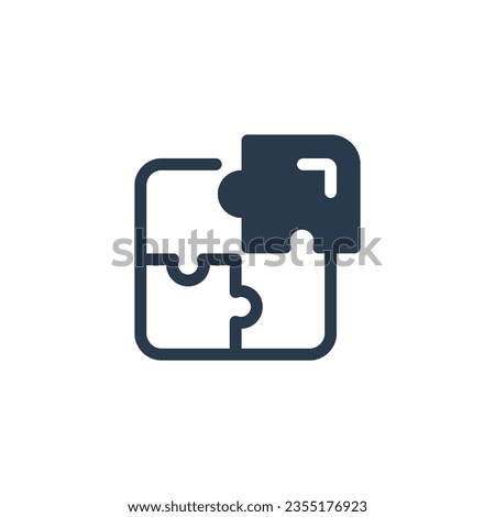 Puzzle mind vector icon illustration