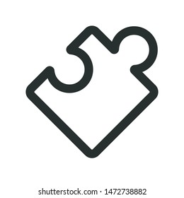 puzzle - minimal line web icon. simple vector illustration. concept for infographic, website or app.