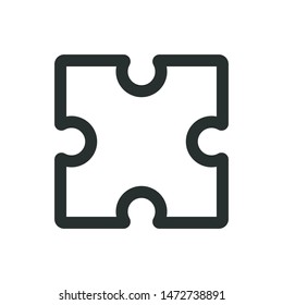 puzzle - minimal line web icon. simple vector illustration. concept for infographic, website or app.