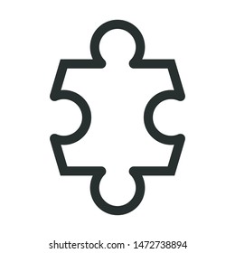 puzzle - minimal line web icon. simple vector illustration. concept for infographic, website or app.