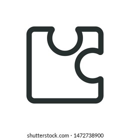 puzzle - minimal line web icon. simple vector illustration. concept for infographic, website or app.