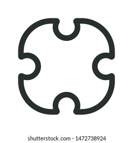 puzzle - minimal line web icon. simple vector illustration. concept for infographic, website or app.