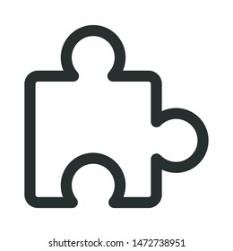 puzzle - minimal line web icon. simple vector illustration. concept for infographic, website or app.